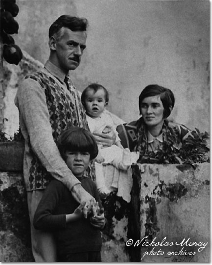 Eugene O'Neill, with family